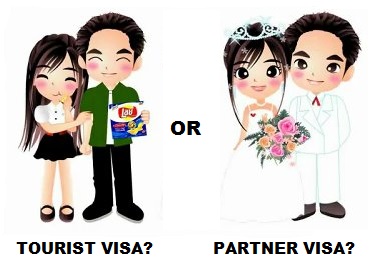 tourist visa or partner visa from the Philippines to Australia