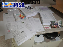 Docments for a partner visa application. Prepared documents for an Australian Partner Visa Application